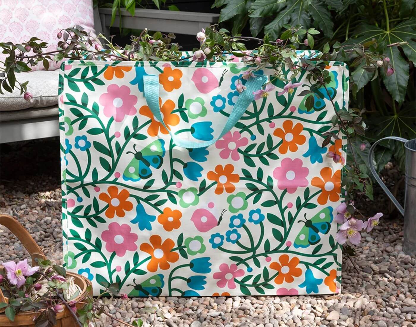 XXL-Tasche Esme - Blumen und Schmetterlinge XXL-Tasche Esme - Blumen und Schmetterlinge