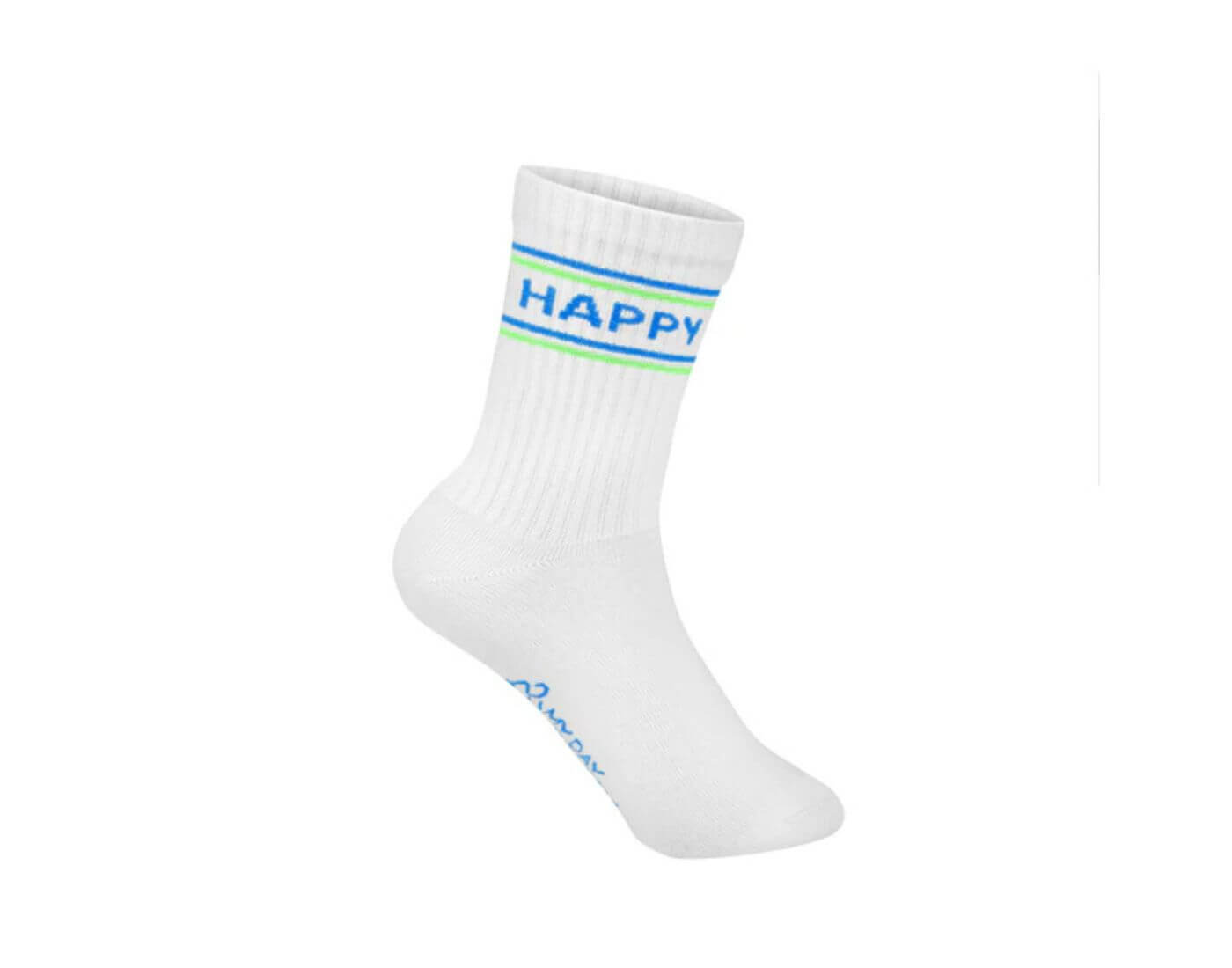 Socken - HAPPY Blau Neon (Größe 36-39)