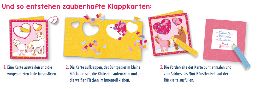 Mein erstes Bastelset - Schnipsel-Kunst Einhörner