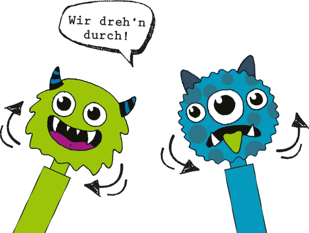 Wirbelnder Monster-Kuli - Bunte Geschenke (einzeln)