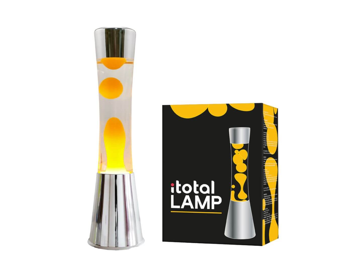 Lavalampe Gravity Orange/Silber