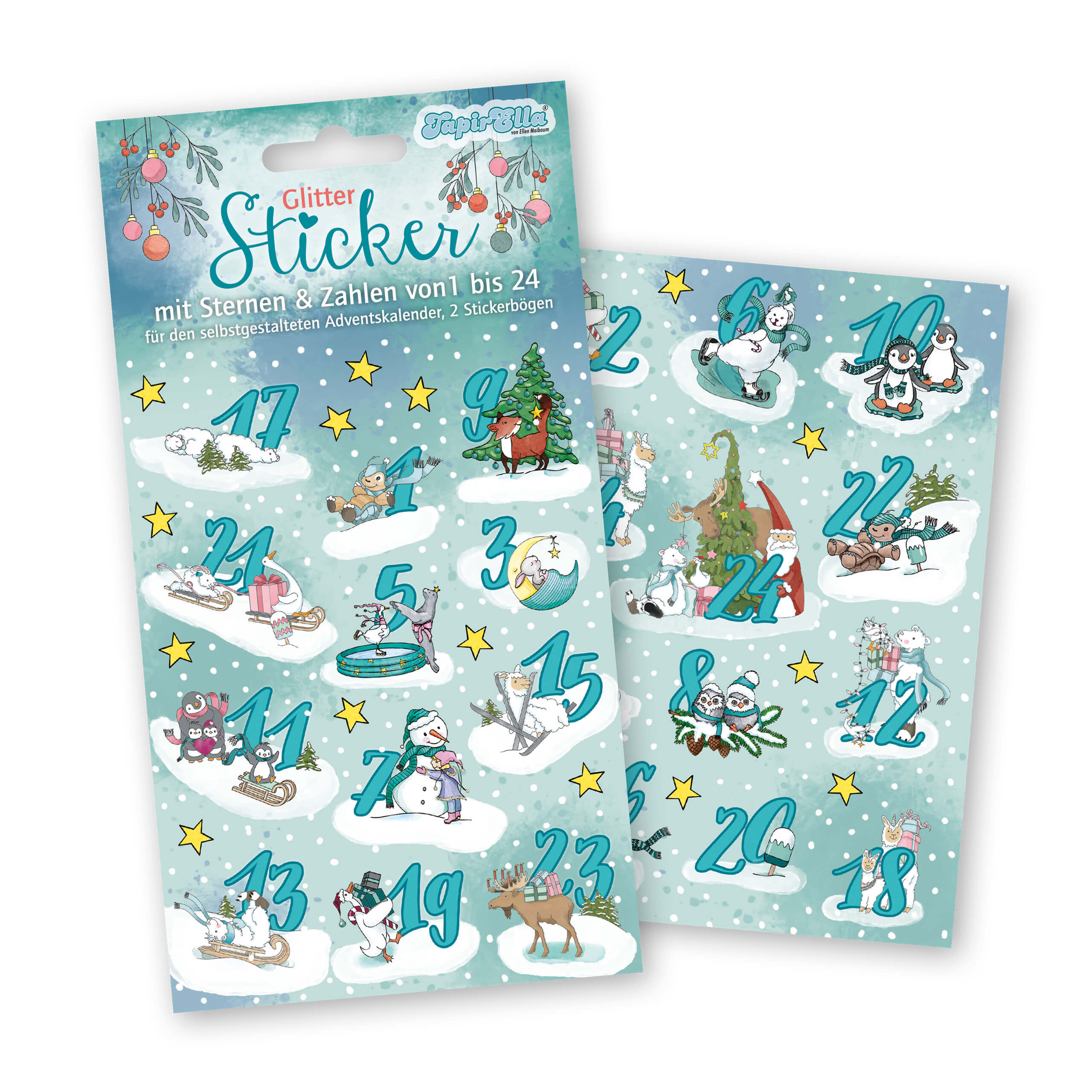Adventskalender Sticker Winterzauber