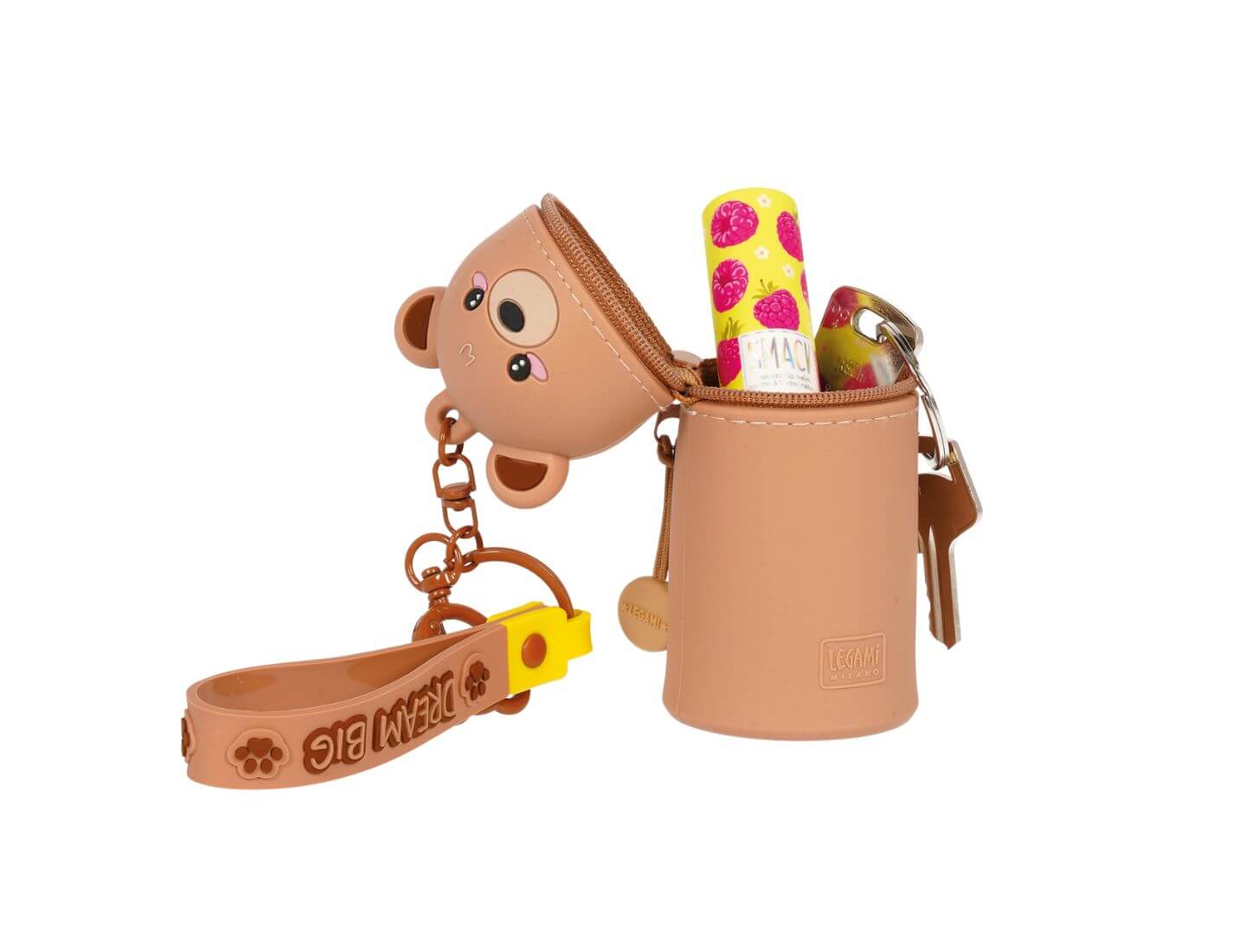 Münztasche mit Schlüsselanhänger Teddy - Mini Kawaii