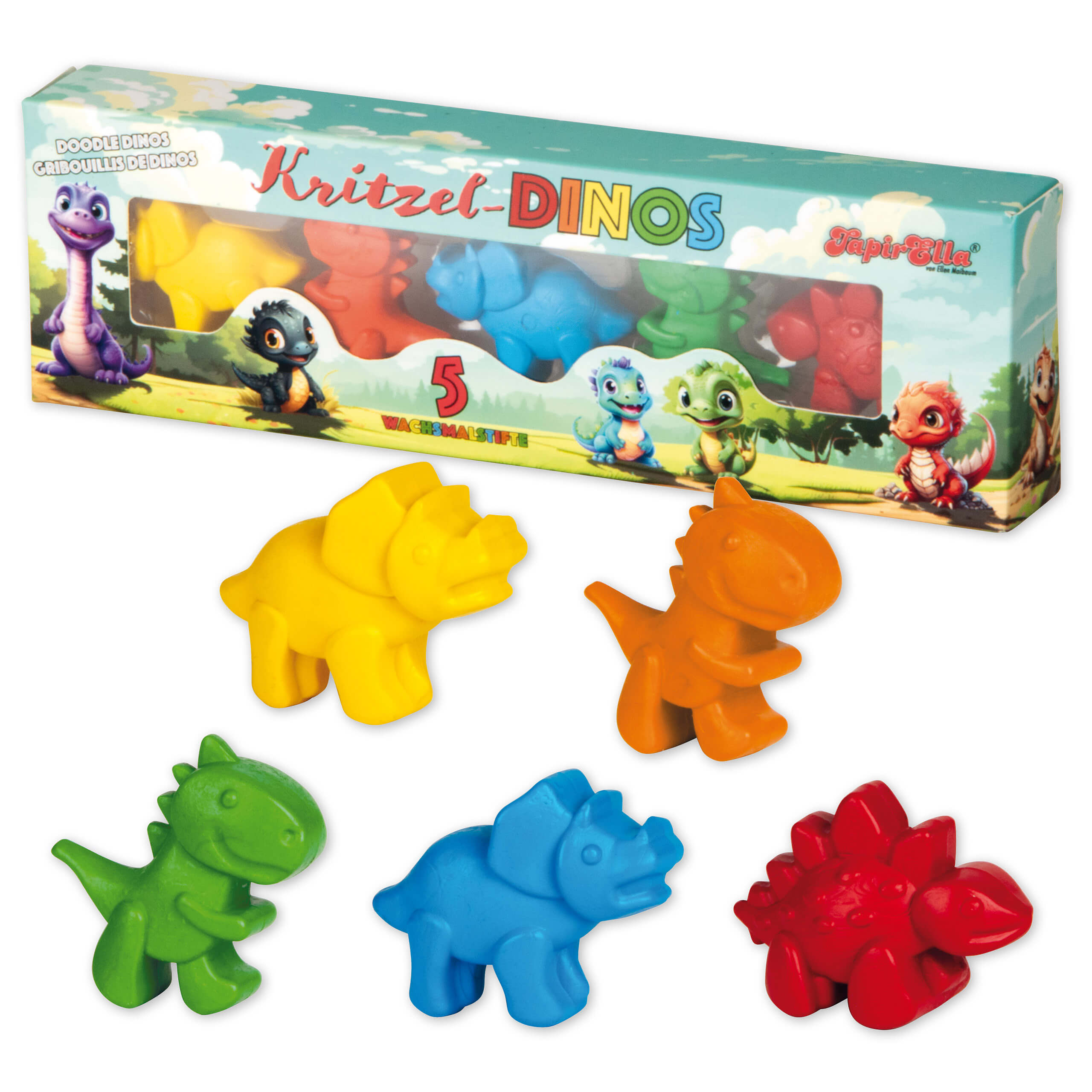 Kritzel-Dinos Wachsmalstifte