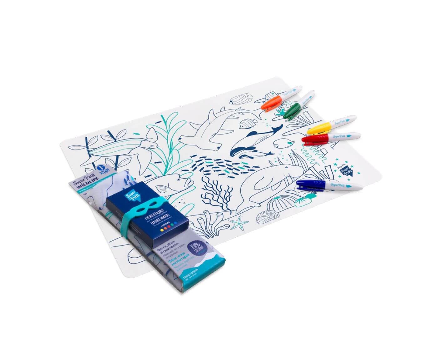 Artist Coral Reef -Tischset zum Ausmalen