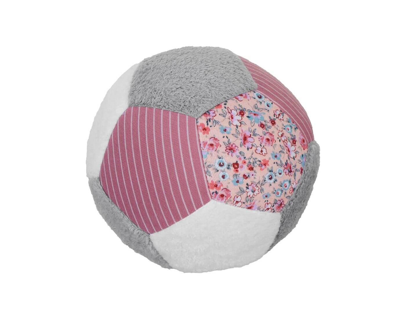 Stoffball Rosa/Grau