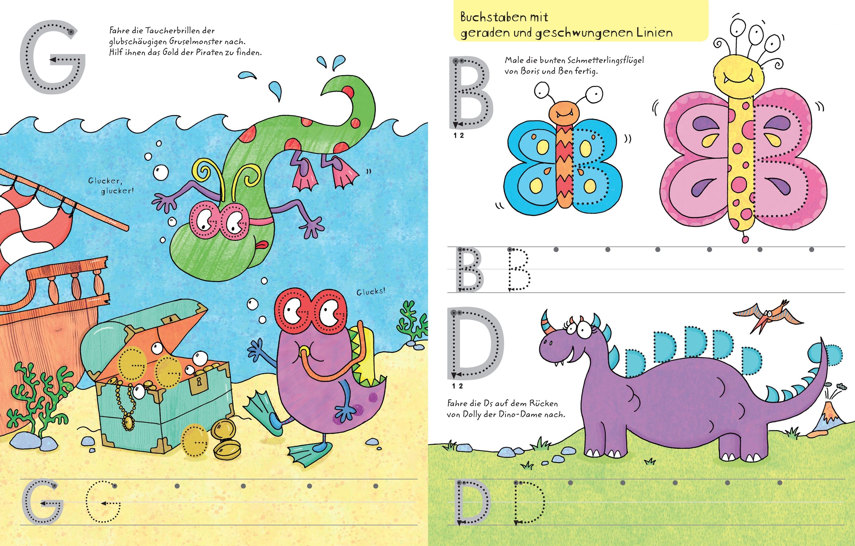 9781782325017_spread_image_1_ Mein Wisch-und-weg-Buch: Großbuchstaben