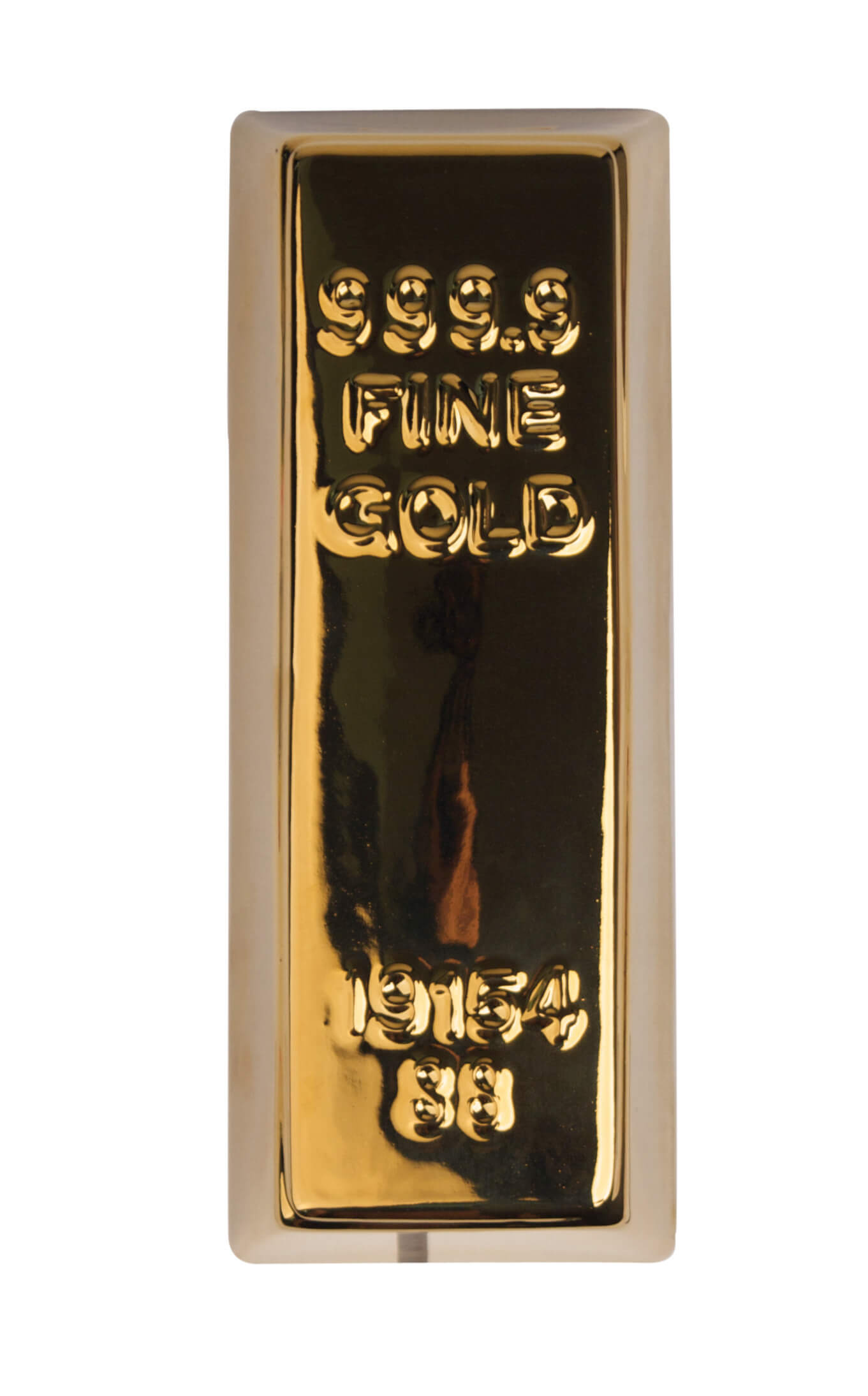 CERAMIC GOLD BAR COIN BANK