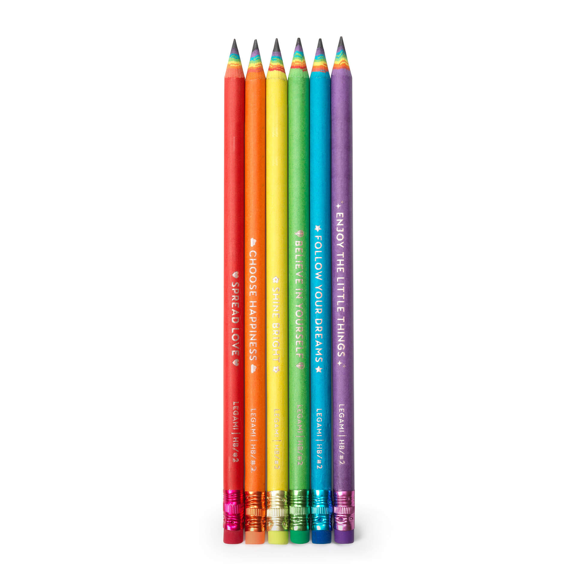 Bleistift-Set Regenbogen (6 Stifte)