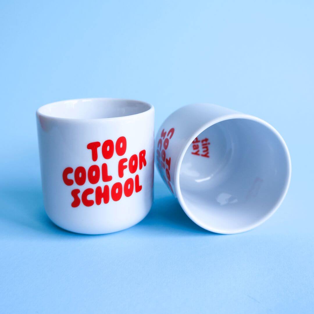 Too cool for school Becher - rot