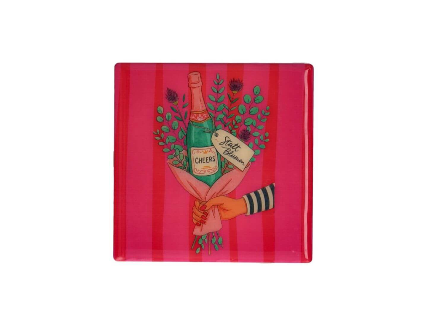 LOVE TILES Untersetzer, Statt Blumen - hot pink