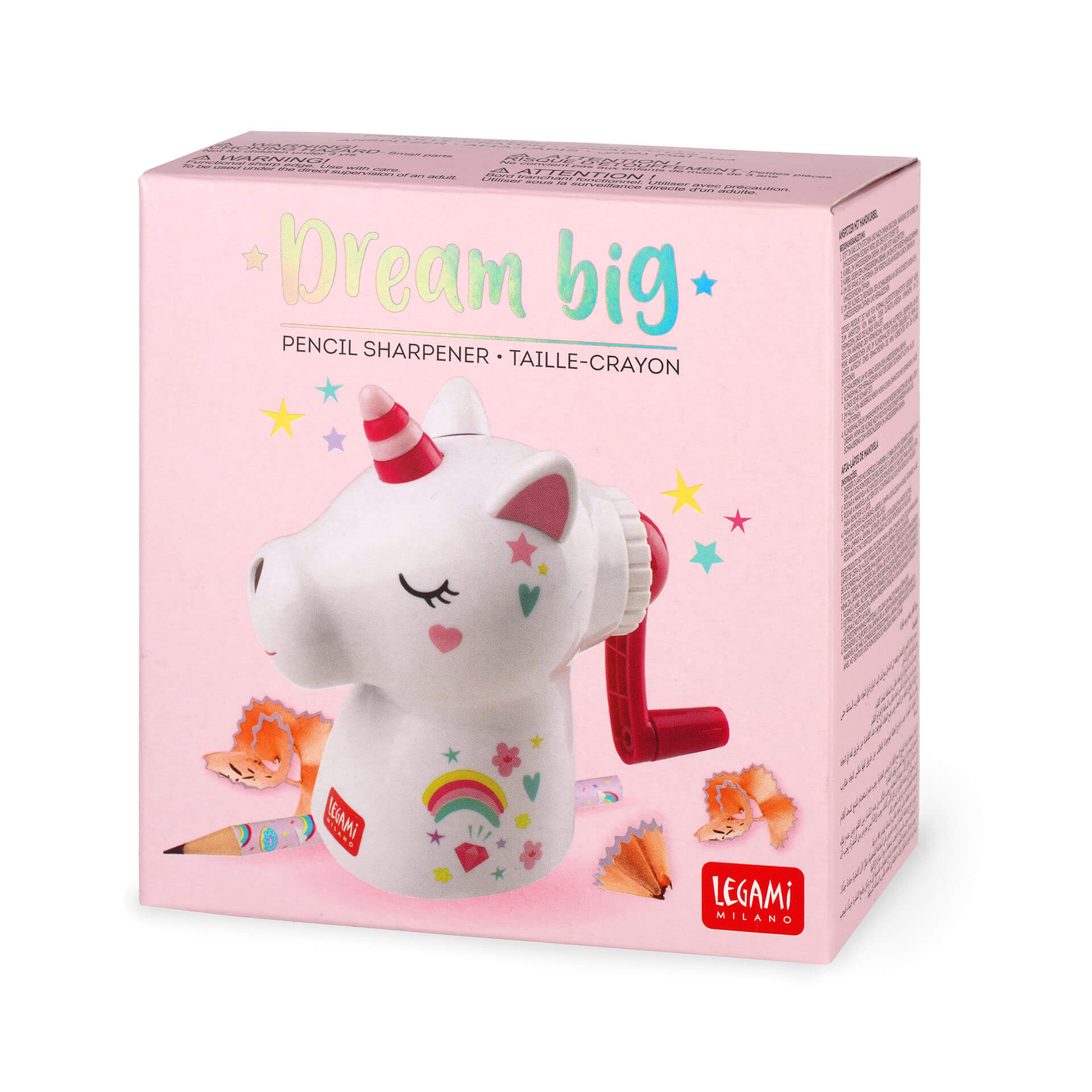 US0001_6 Kurbel-Bleistiftspitzer – Dream Big Einhorn