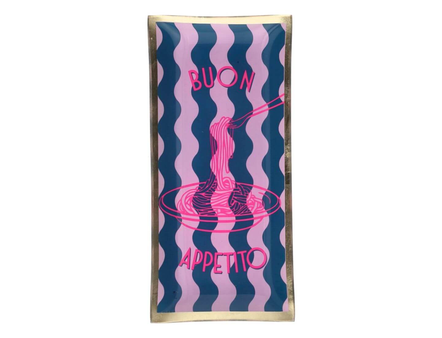 LOVE PLATES Glasteller L, Buon Appetito - Neon Pink