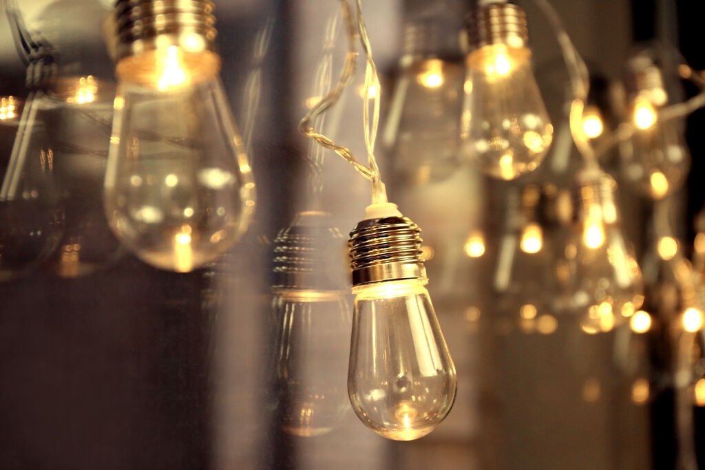 Lichterkette mit Edison-Glühlampen