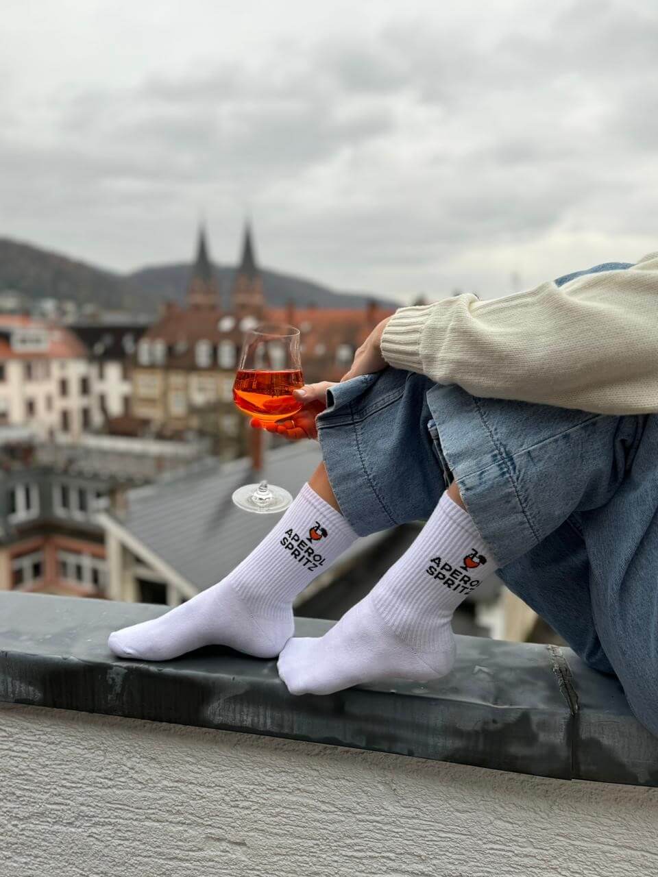 Aperol-Spritz-6 Socken - Aperol Spritz (Größe 40-43)