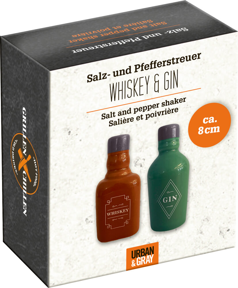Salz- & Pfefferstreuer WHISKEY&GIN - Urban&Gray