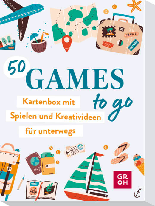 50 Games to go - Kartenbox mit vielen Spielen und Kreativideen für unterwegs