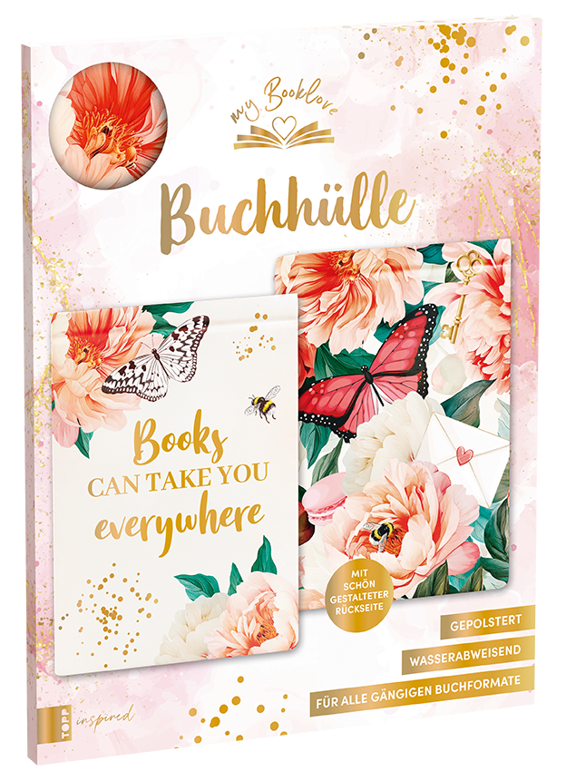 18592-Buchhuelle-Hell Booklove Buchhülle hell