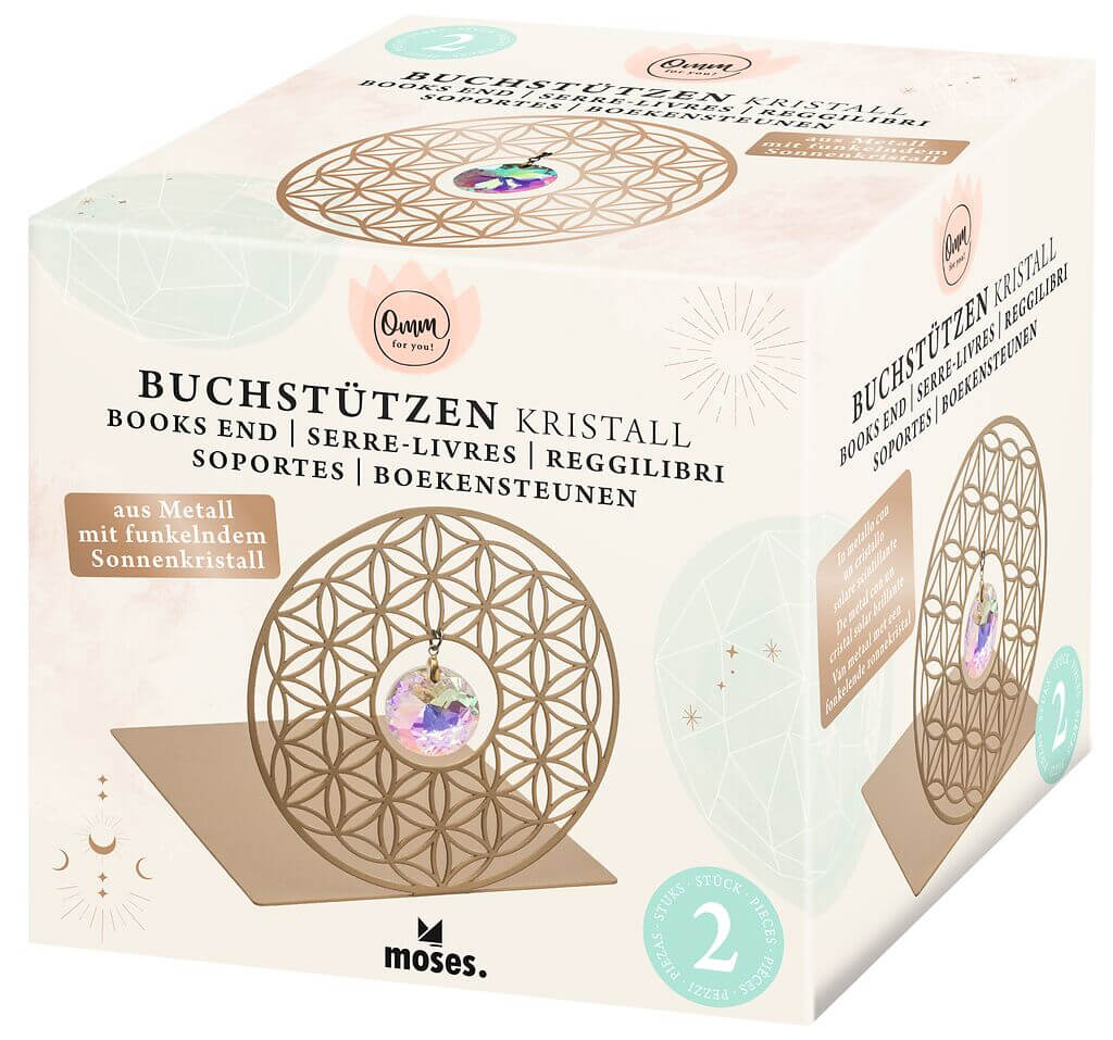 Omm for you Buchstützen Kristall 2er Set