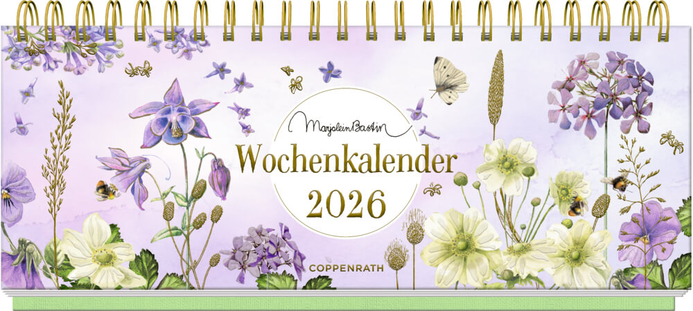 Tisch-Wochenkalender 2026 (violett) - M.Bastin
