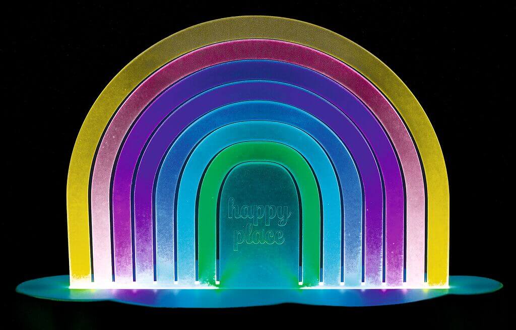 Buntes Regenbogenlicht