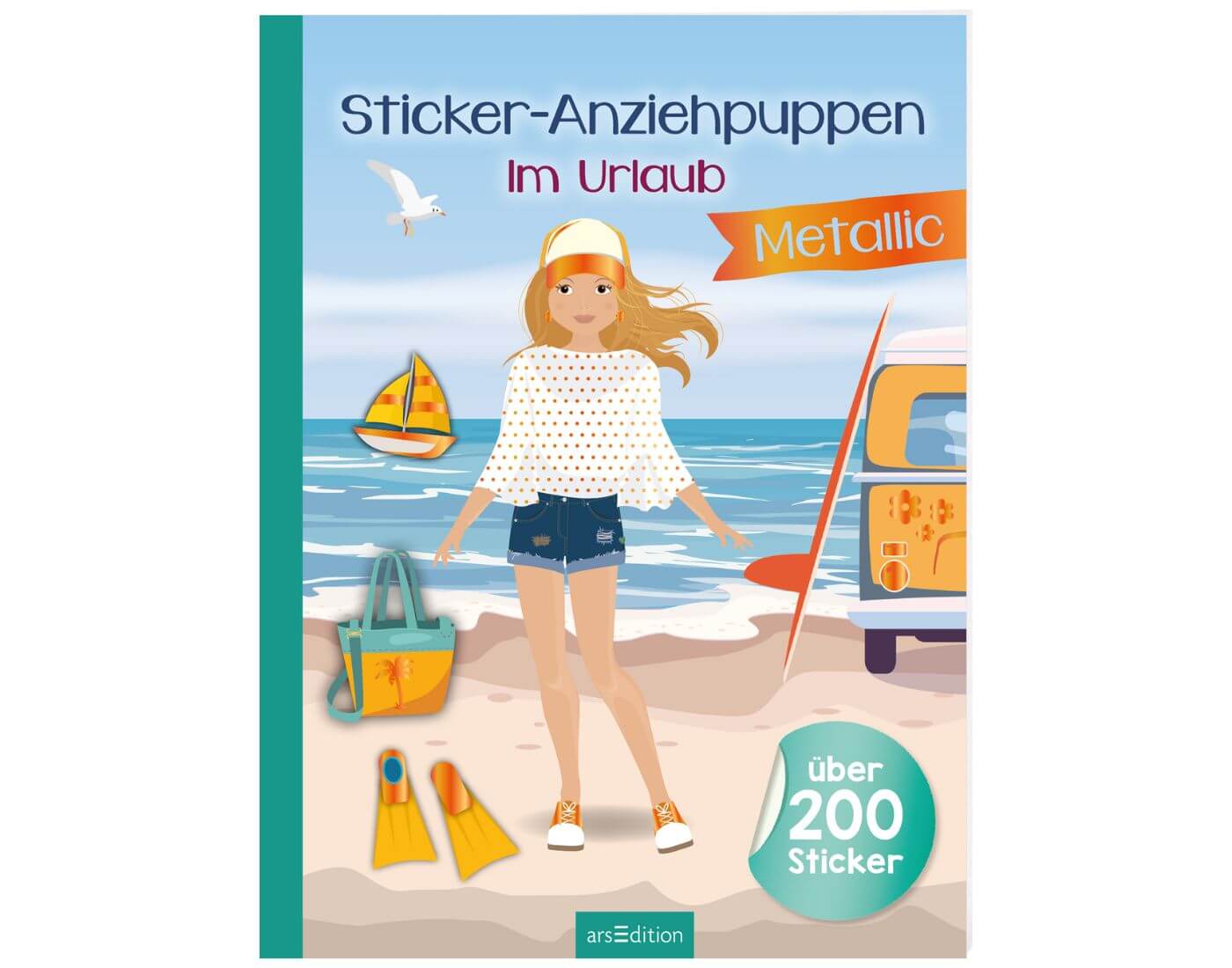 Sticker-Anziehpuppen Metallic – Im Urlaub Sticker-Anziehpuppen Metallic – Im Urlaub