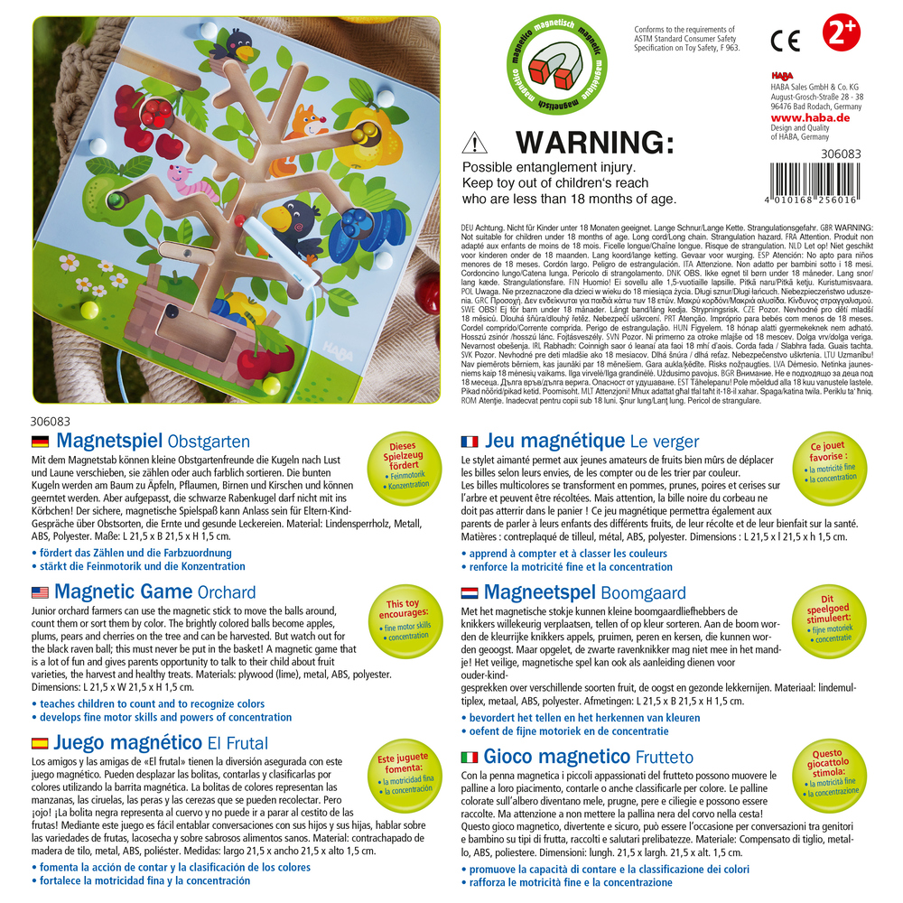 Magnetspiel Obstgarten