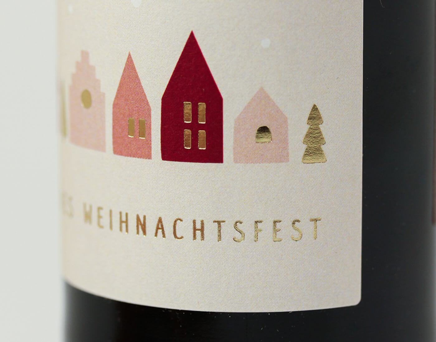 Glühwein-Flasche 0,25l Frohes Weihnachtsfest