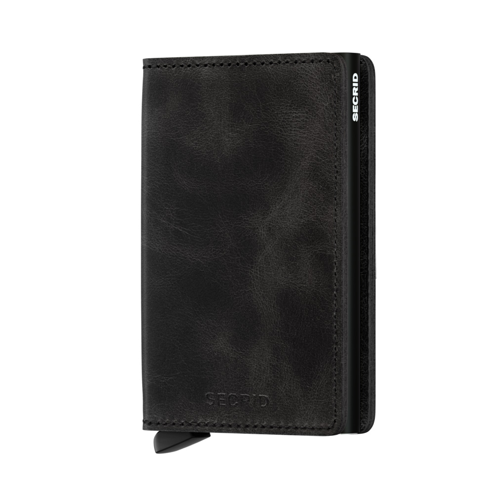 S-vintage-black_Front Secrid Slimwallet Vintage Black