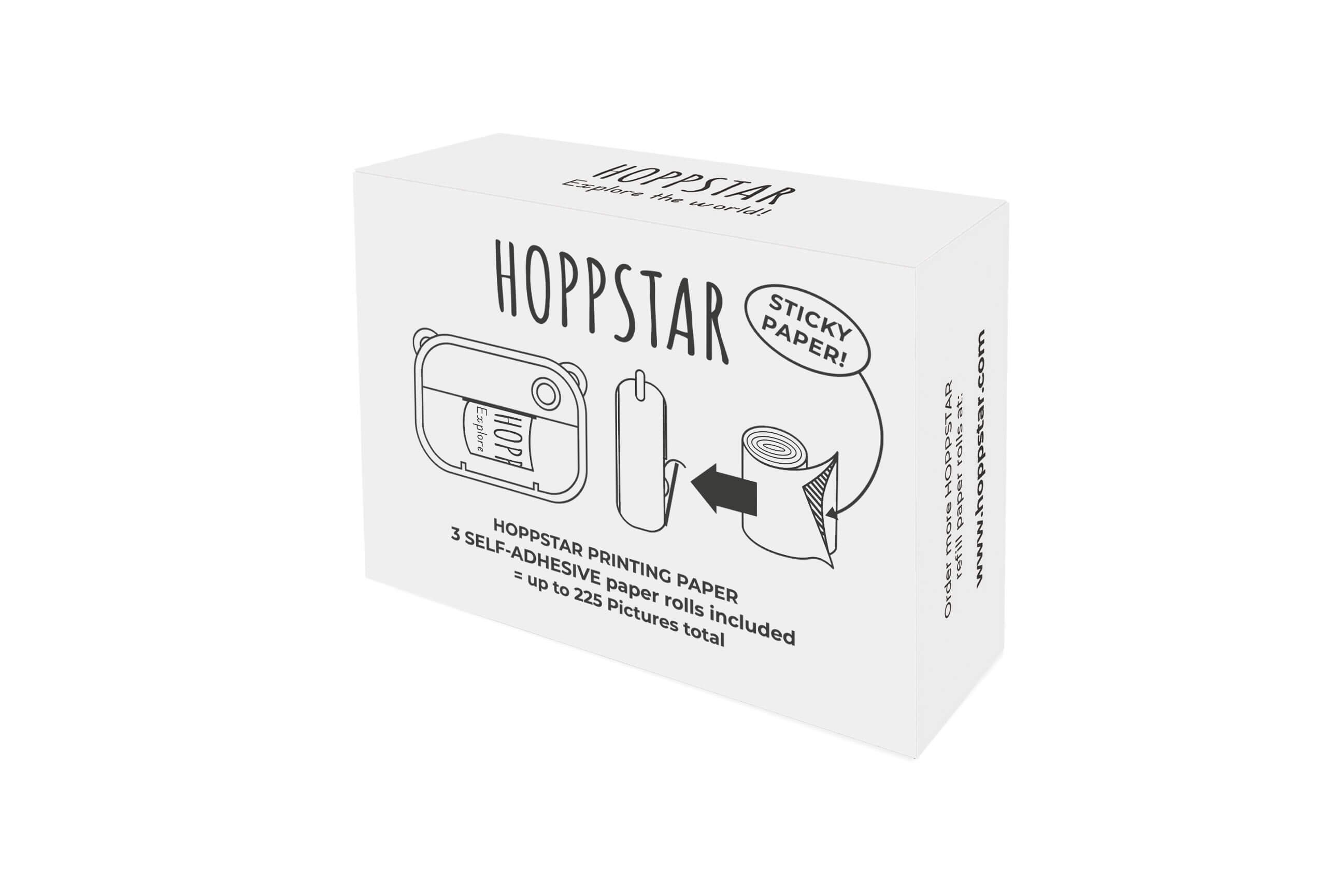 HOPPSTAR Kamera Artist - Papierrollen 3er Nachfüllpack selbstklebend