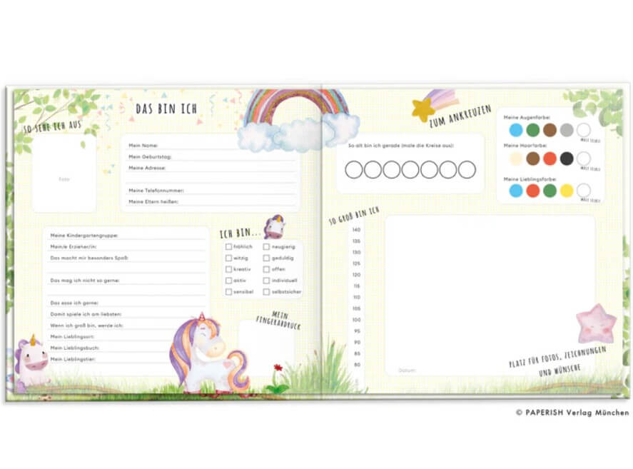 Freundebuch Kindergartenfreunde - EINHORN