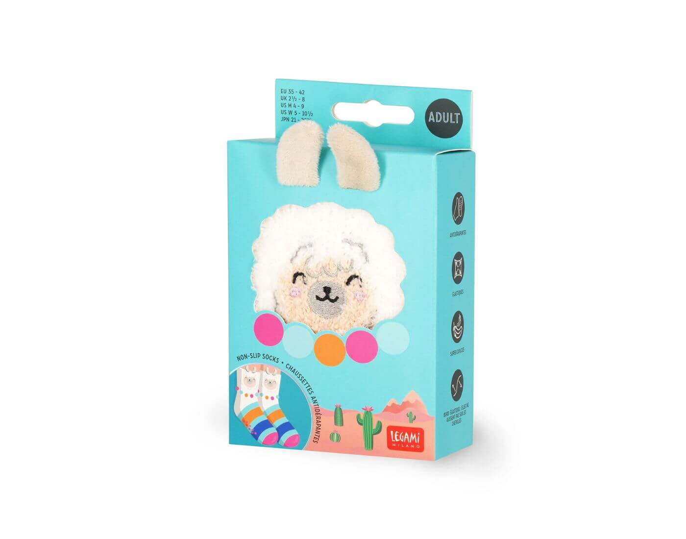 legami-antirutsch-lama-2-1 Rutschfeste Socken - Lama - Größe 35-42