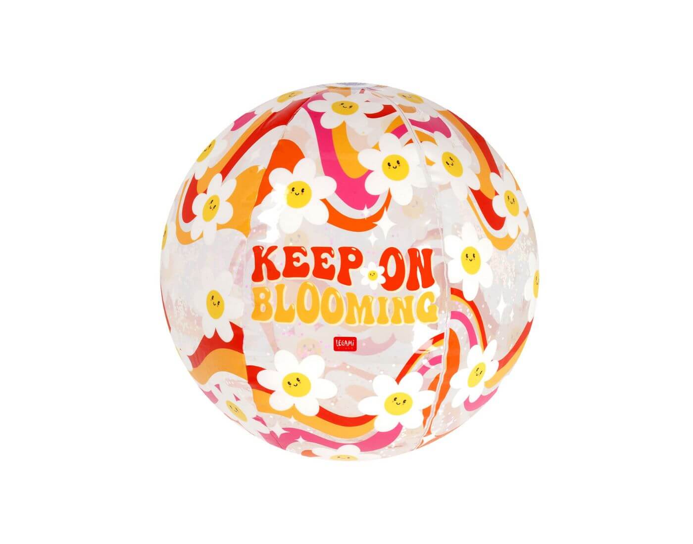 Aufblasbarer Glitter-Strandball - Daisy
