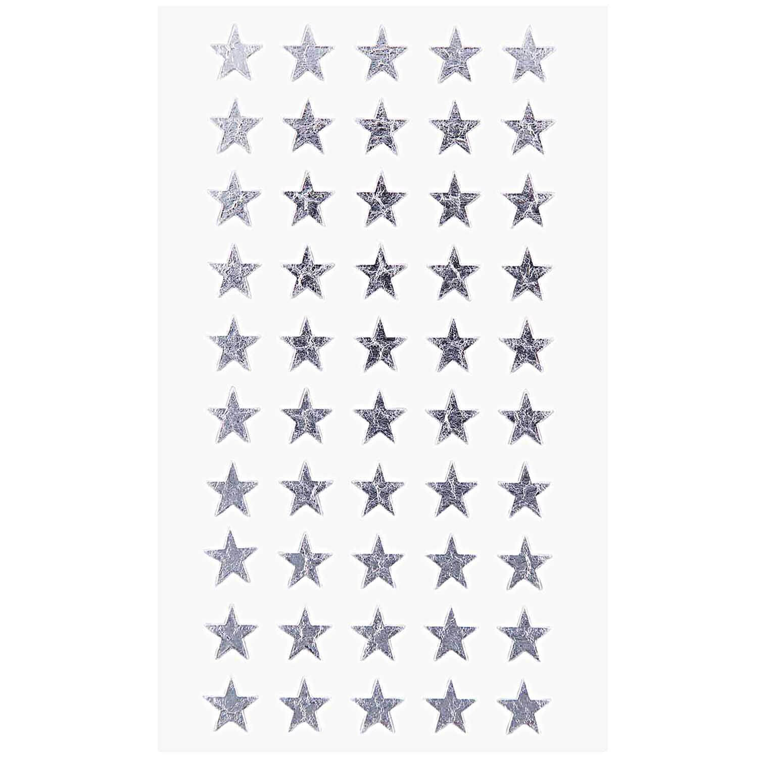 Sticker Sterne silber 10mm 4 Bogen Paper Poetry