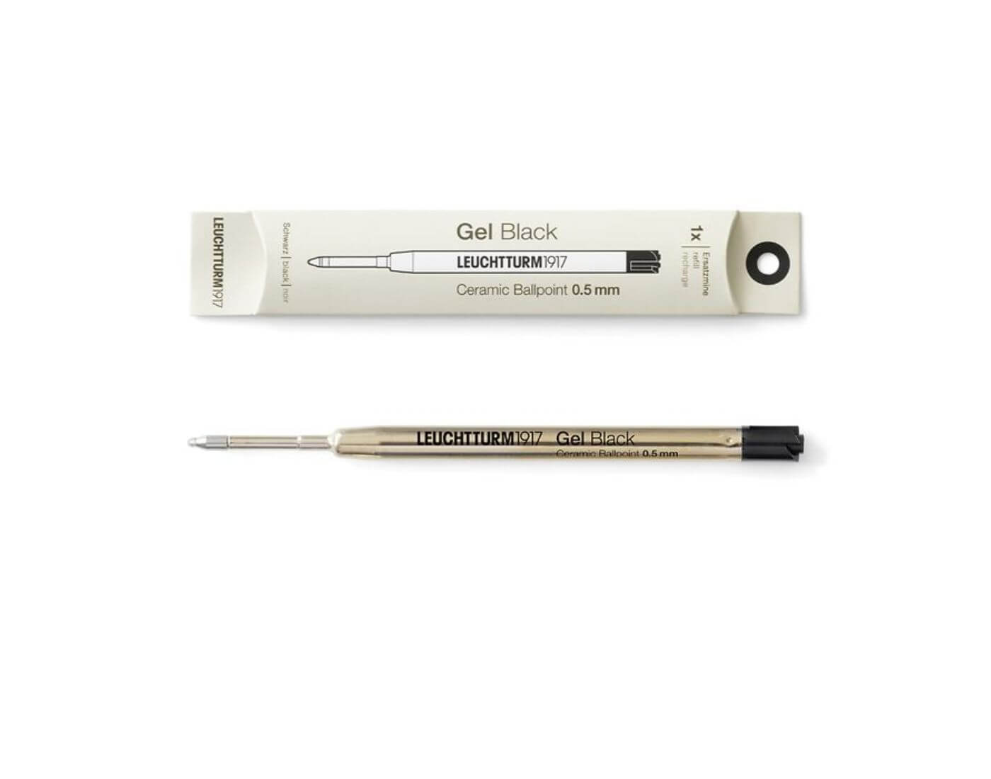 leuchtturm-ersatzmine-schwarz-1 Drehgriffel Ersatzmine (Gel), schwarz, 0,5mm