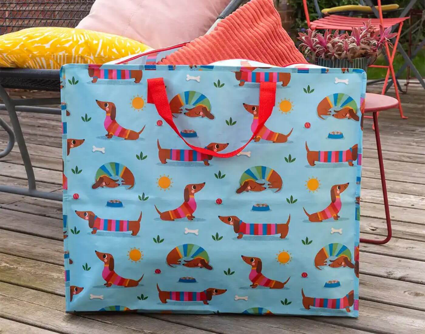 XXL-Tasche Dackel / Sommer