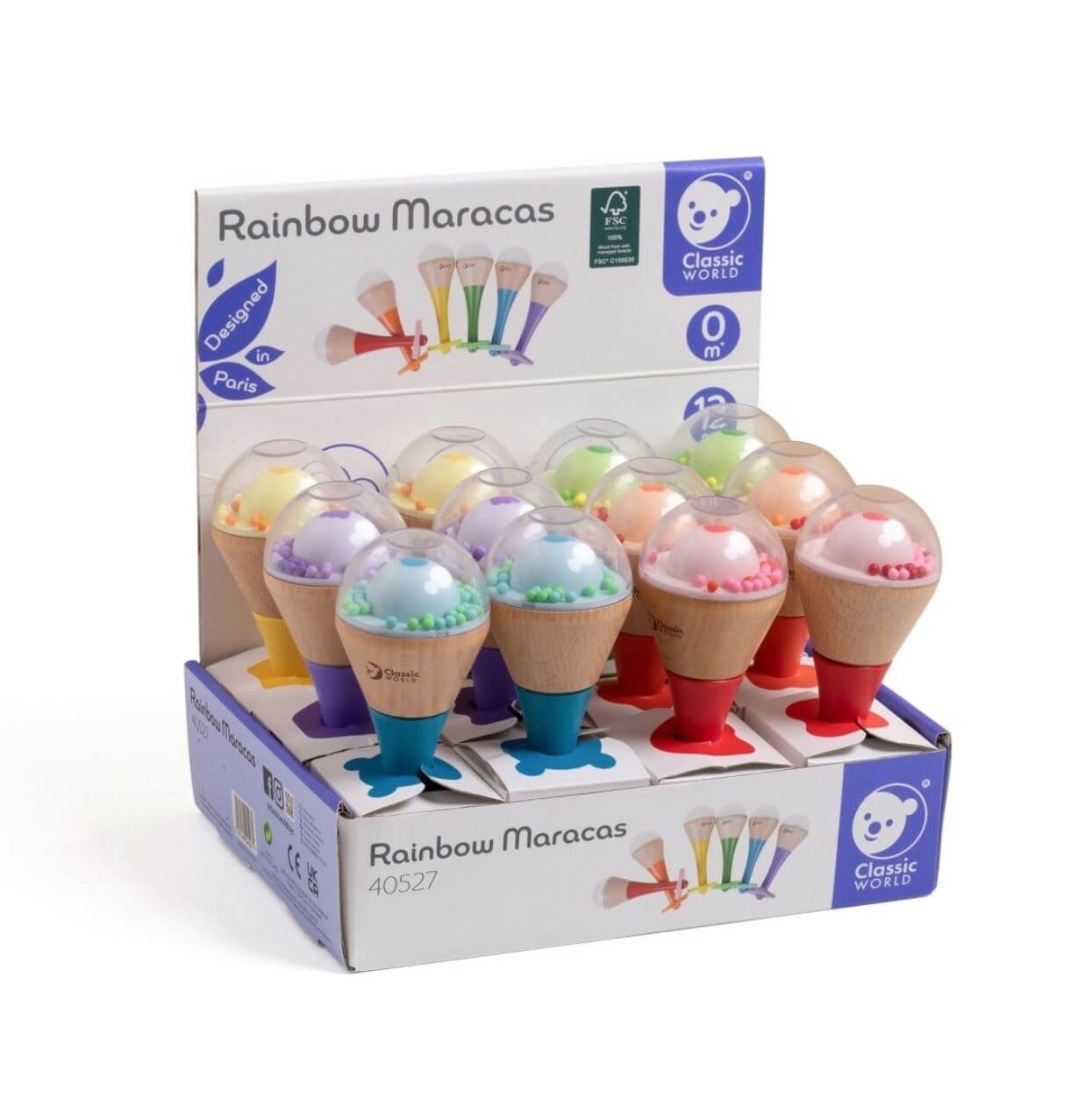 Maracas Regenbogen (einzeln)