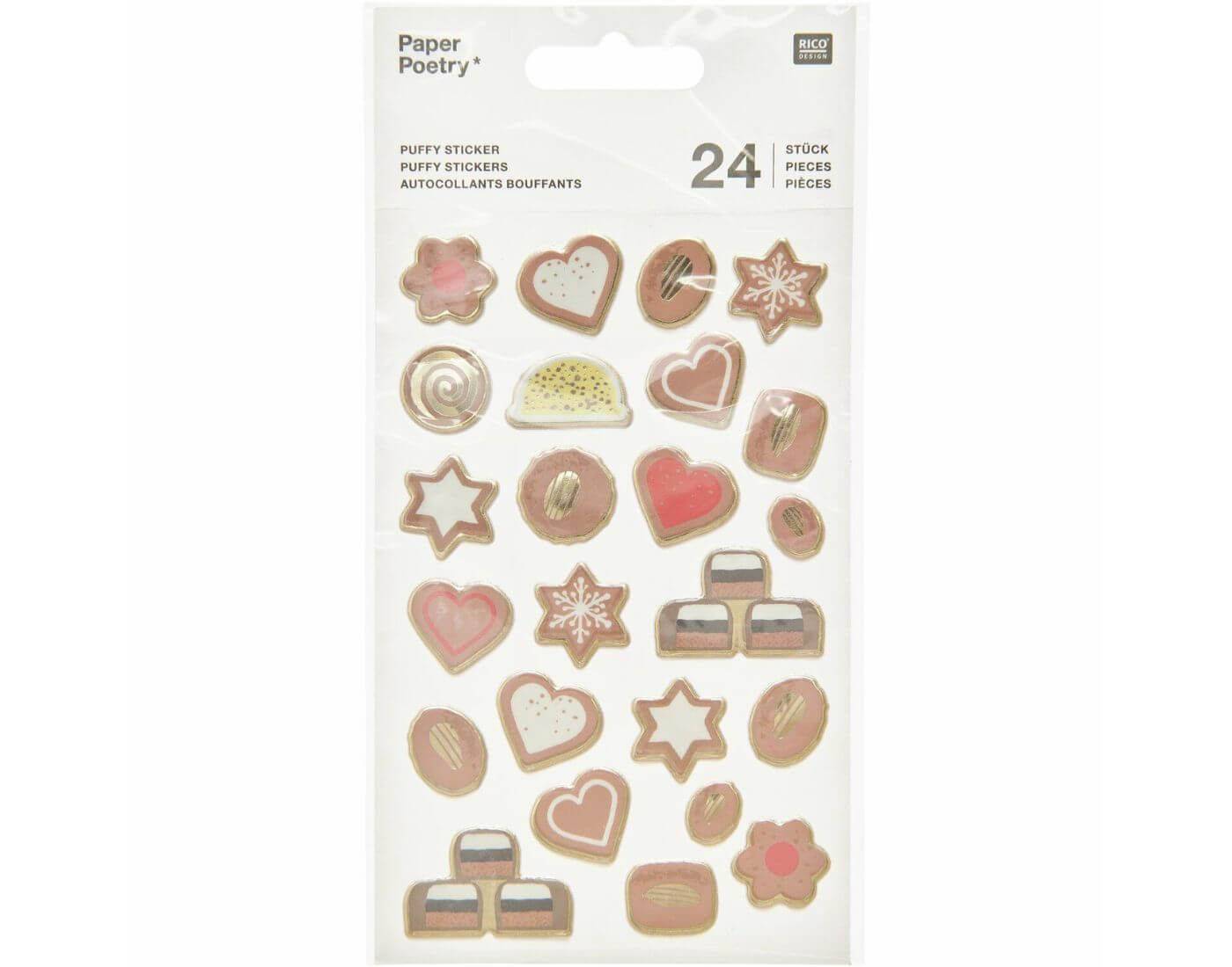 Paper Poetry Puffy Sticker Cookies 1 Blatt Paper Poetry Puffy Sticker Cookies 1 Blatt