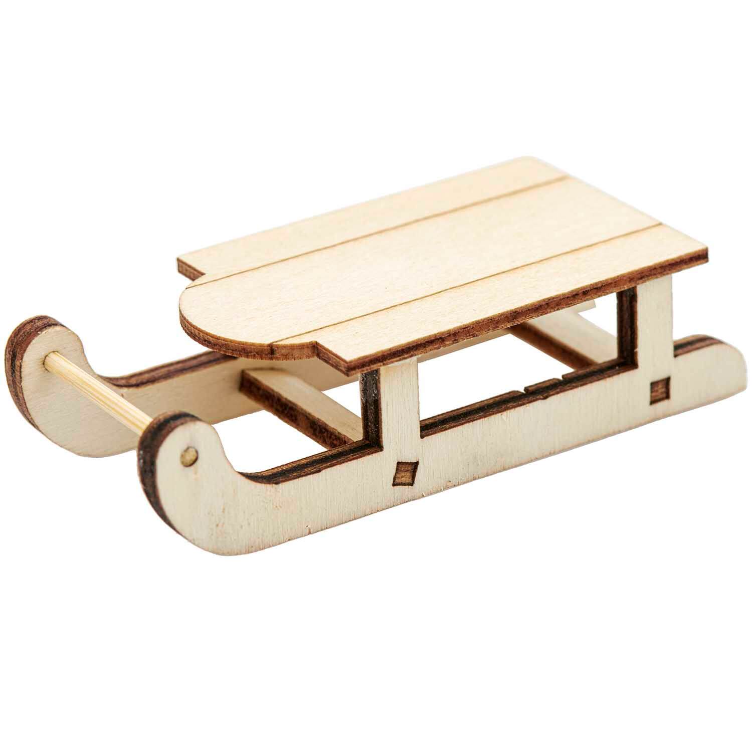 Miniatur Schlitten 7,5 x 4 x 2,5 cm
