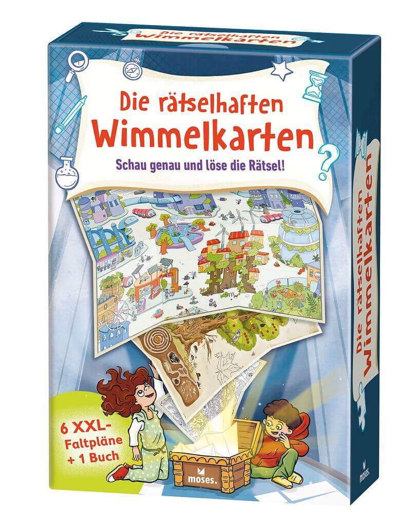 Die rätselhaften Wimmelkarten- Schau genau und löse die Rätsel!