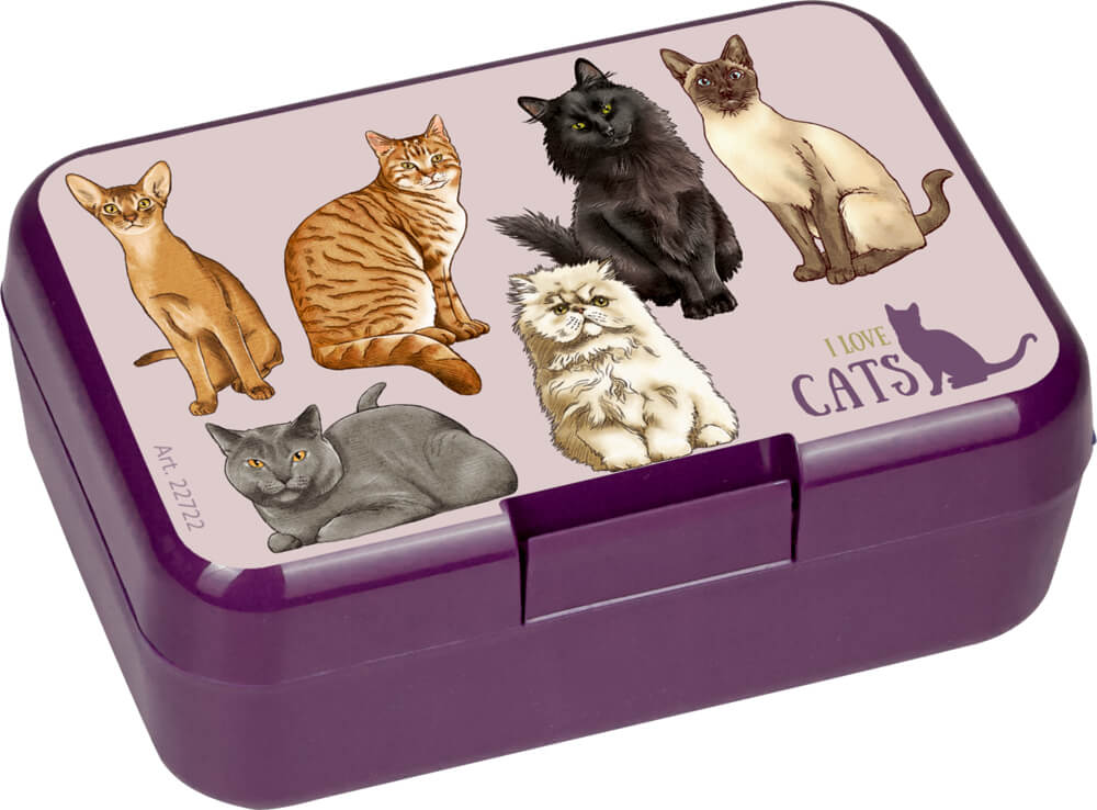 Mini-Snackbox Katzen - I love cats (cats & dogs)
