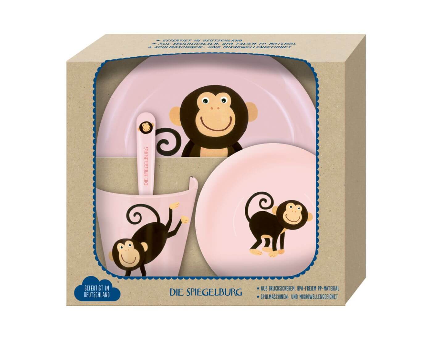 Geschirr Geschenkset Affe - Freche Rasselbande