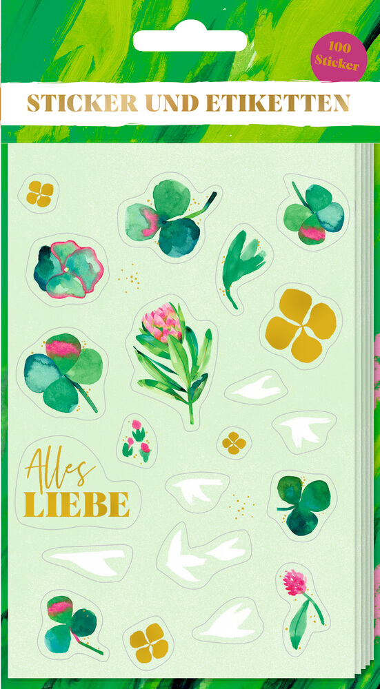 Stickerbogen: Sticker und Etiketten - All about green