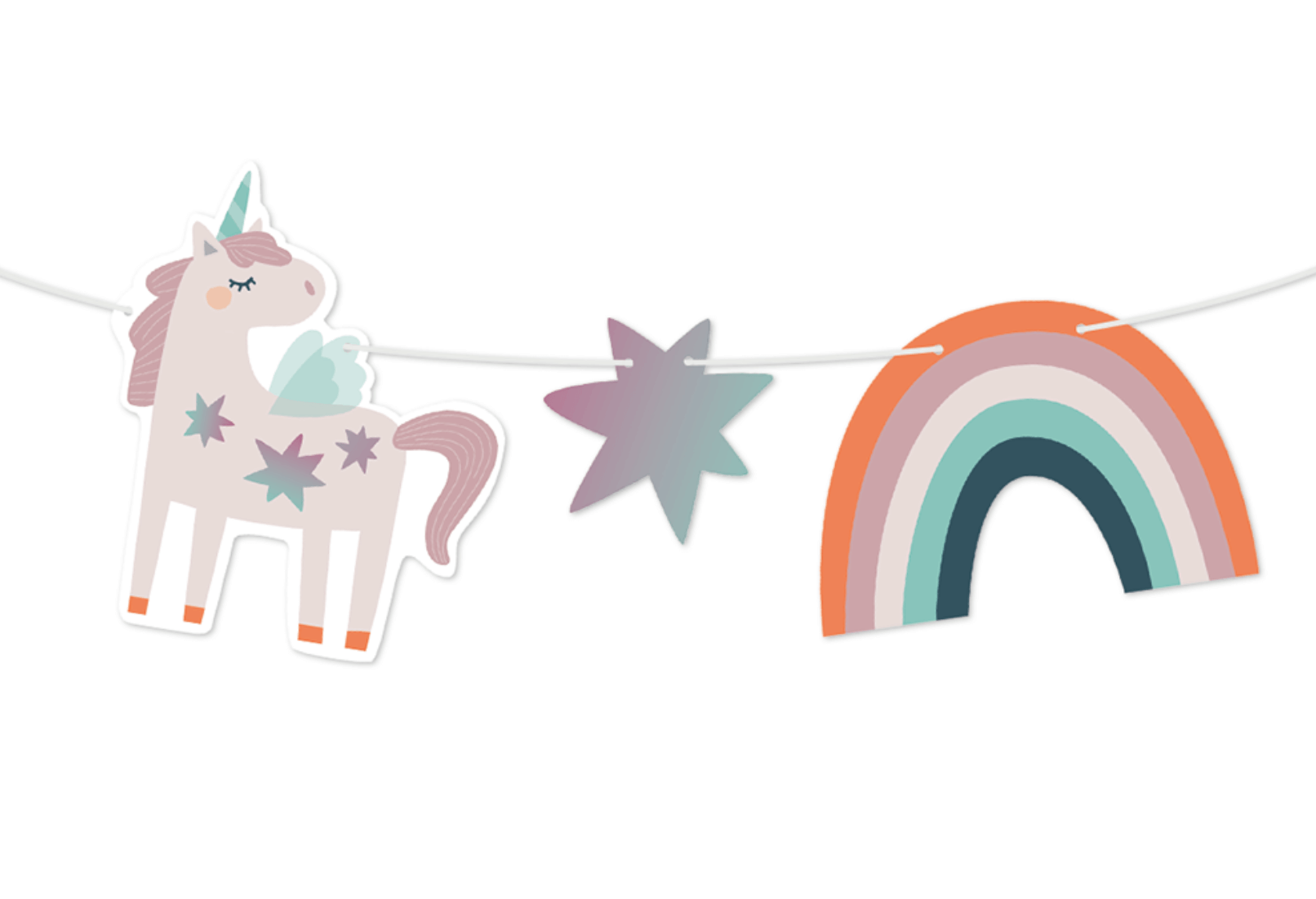 Partygirlande Einhorn