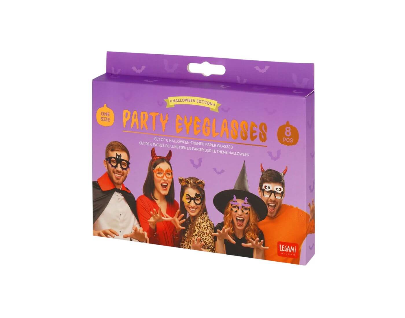 Set mit 8 Papierbrillen - Halloween Set mit 8 Papierbrillen - Halloween