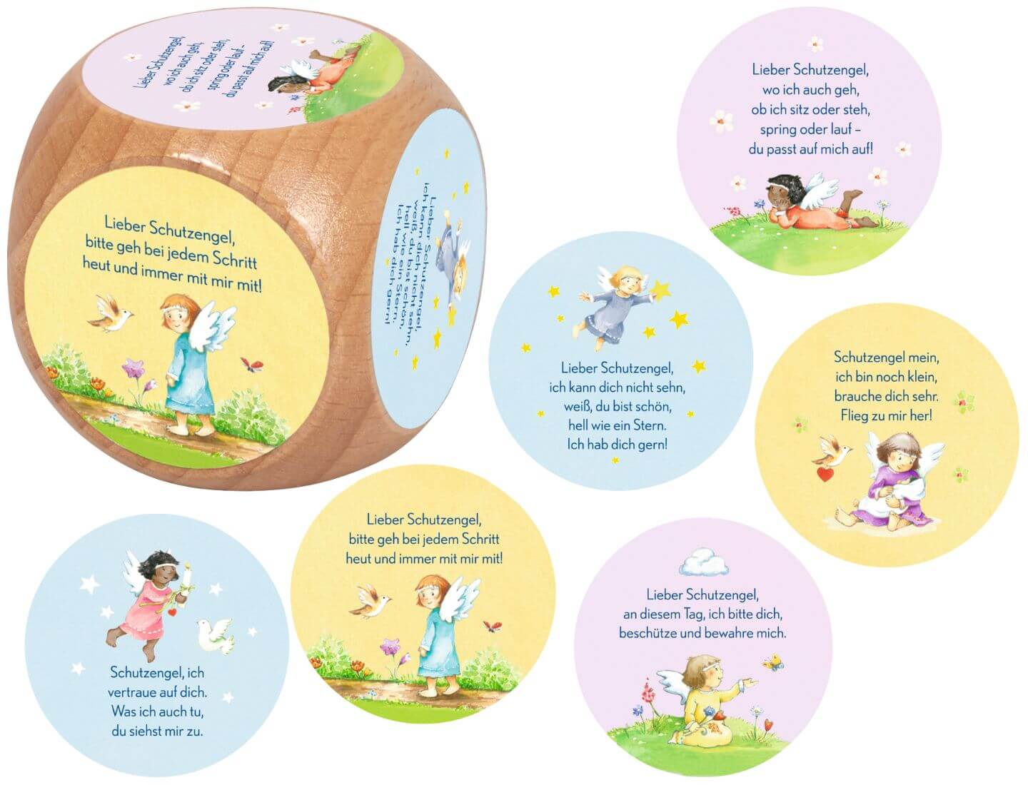 Gebetswürfel: Behüte mich, lieber Schutzengel (Kleiner Himmelsbote)