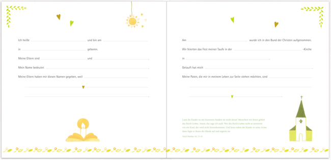 Eintragalbum - Meine Taufe (weiss)