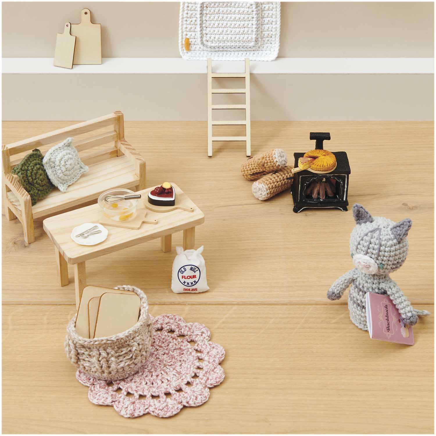 500396_AW_3 Miniatur Kuchen Set 6teilig - Wichtel- und Puppenhaus