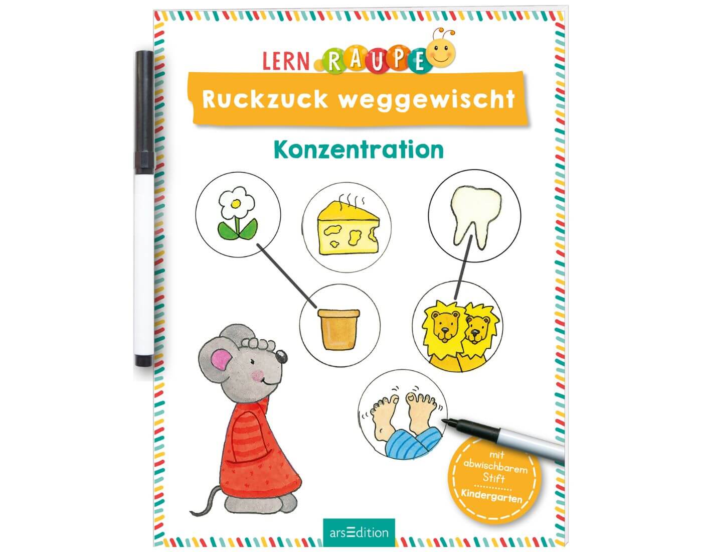 Lernraupe – Ruckzuck weggewischt! Konzentration Lernraupe – Ruckzuck weggewischt! Konzentration