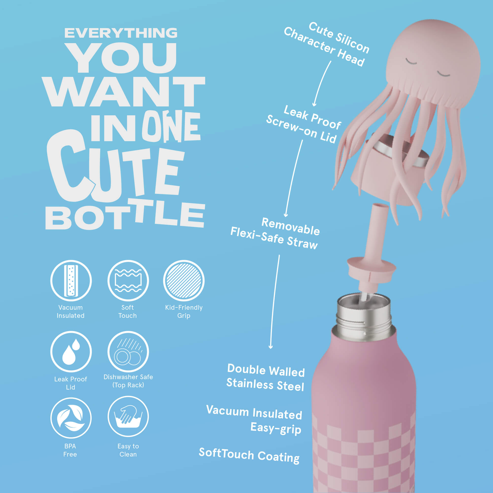 Bestie Trinkflasche Qualle Bestie Trinkflasche Qualle